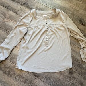 Chico's Light Beige Blouse with Button Detail
